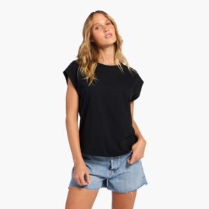 Soft Cotton Muscle Tee | Black