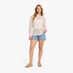 Open Knit Sweater | Bone