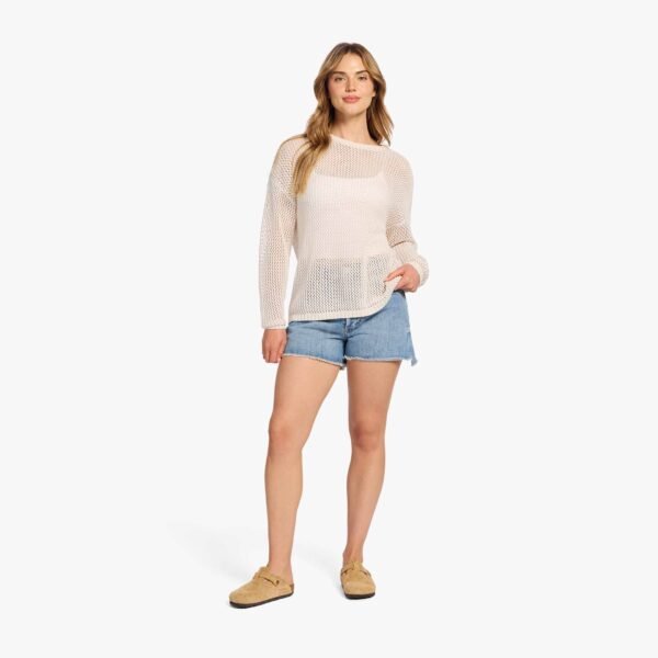 Open Knit Sweater | Bone