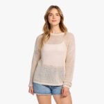 Open Knit Sweater | Bone