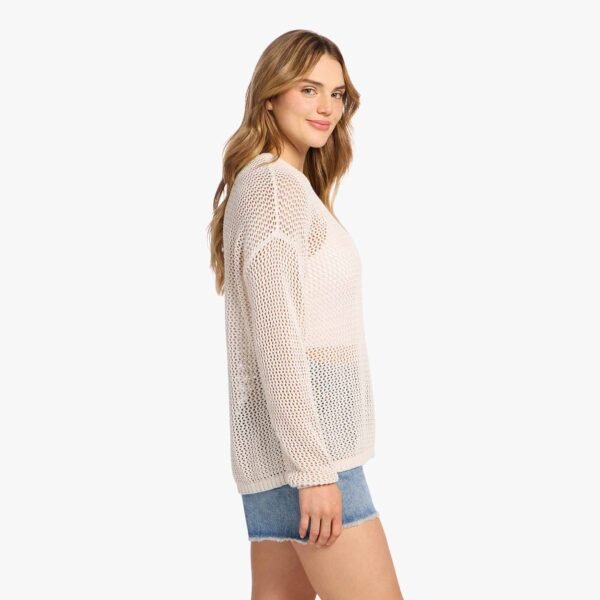 Open Knit Sweater | Bone