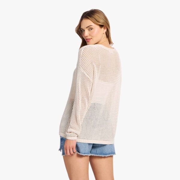 Open Knit Sweater | Bone
