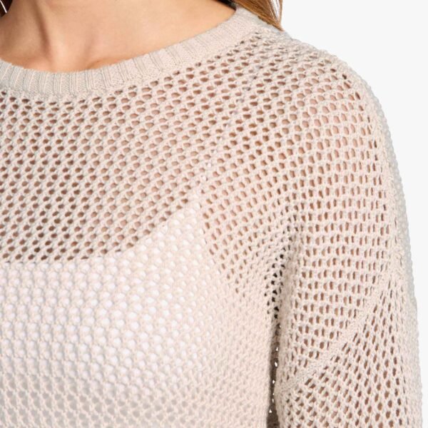 Open Knit Sweater | Bone