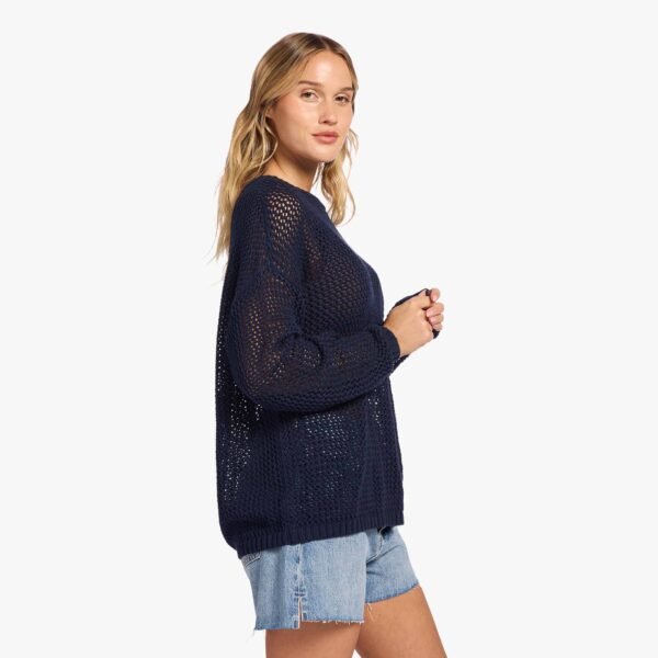 Open Knit Sweater | Navy