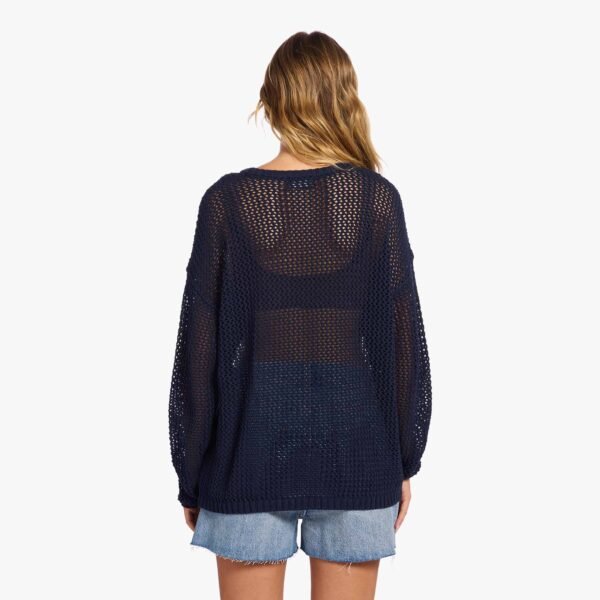 Open Knit Sweater | Navy