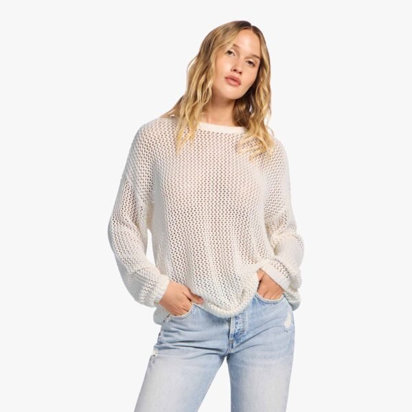 Open Knit Sweater | White
