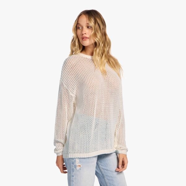 Open Knit Sweater | White