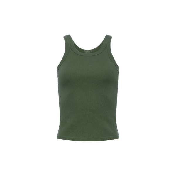 Essential Rib Tank | Darkest Olive