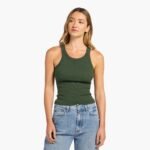 Essential Rib Tank | Darkest Olive