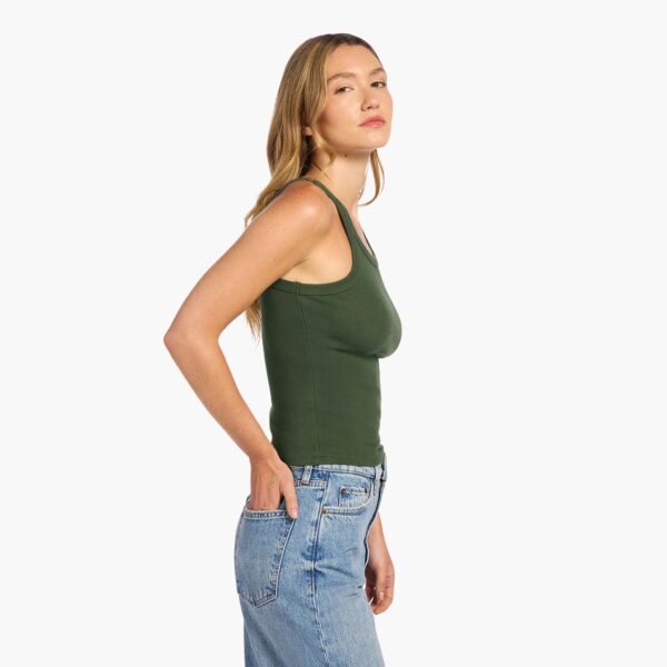 Essential Rib Tank | Darkest Olive