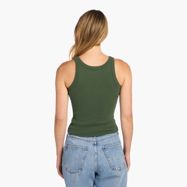 Essential Rib Tank | Darkest Olive