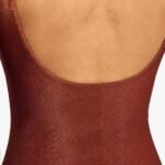Shimmer Square Neck One Piece | Scarlet