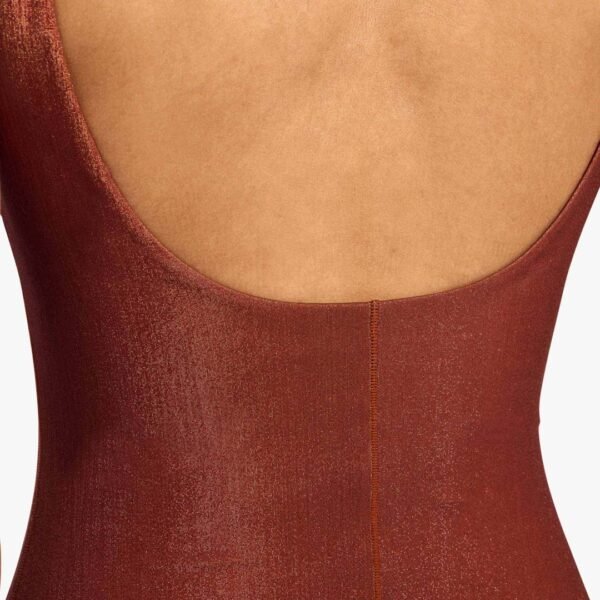 Shimmer Square Neck One Piece | Scarlet