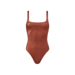 Shimmer Square Neck One Piece | Scarlet