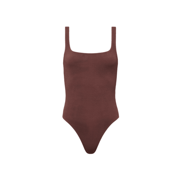 Square Neck One Piece | Coffee