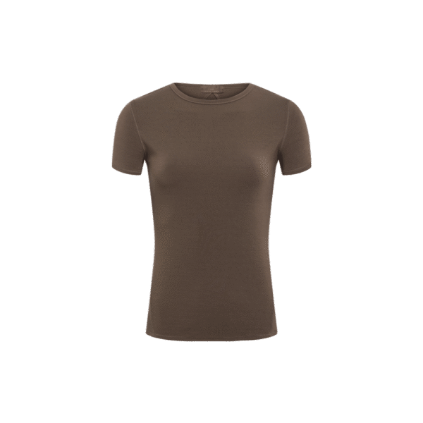 SwiftStretch Seamed Tee | Mocha