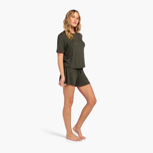 Pajama Short Set | Darkest Olive