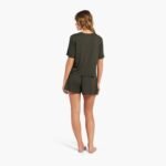 Pajama Short Set | Darkest Olive