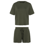 Pajama Short Set | Darkest Olive