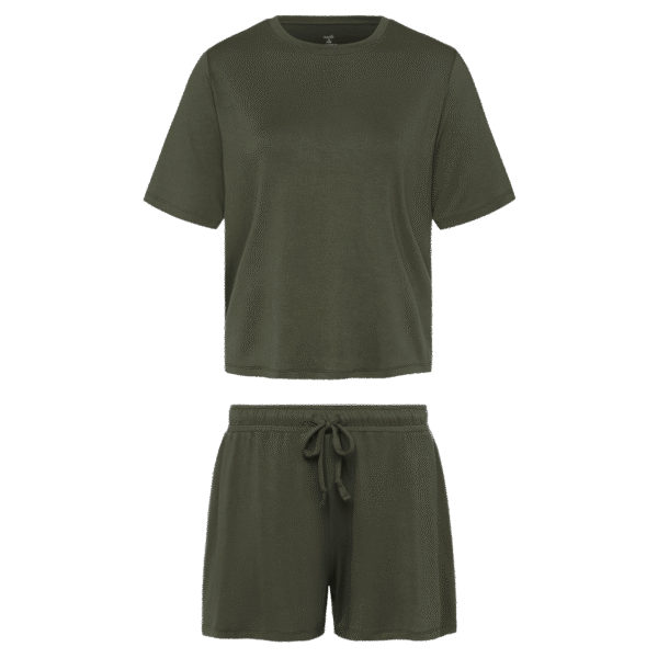 Pajama Short Set | Darkest Olive