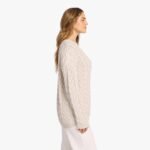 Lightweight Cable Sweater | Bone