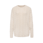 Lightweight Cable Sweater | Bone