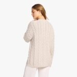 Lightweight Cable Sweater | Bone