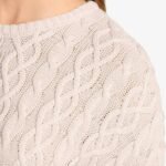 Lightweight Cable Sweater | Bone