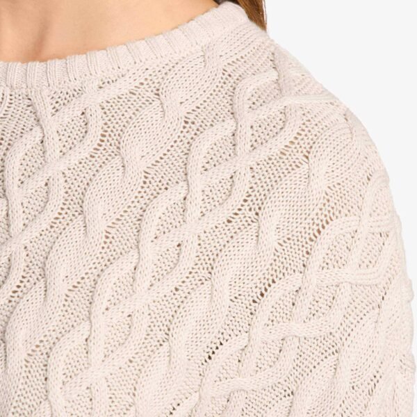 Lightweight Cable Sweater | Bone