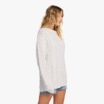 Lightweight Cable Sweater | White