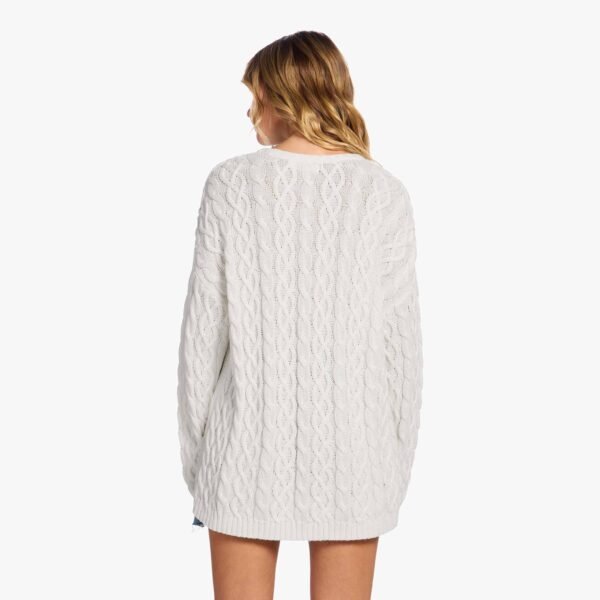 Lightweight Cable Sweater | White