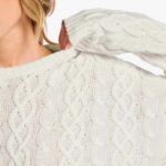 Lightweight Cable Sweater | White